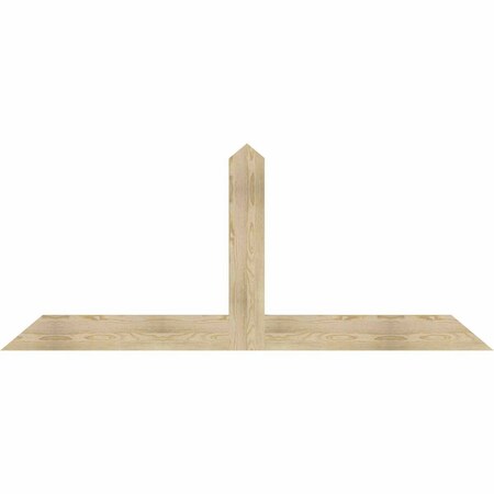 Ekena Millwork Portland Rough Sawn Timber Gable Bracket, Douglas Fir, 84"W x 35"H x 2"D x 6"F, 10/12 Pitch GBW084X35X0206POR00RDF